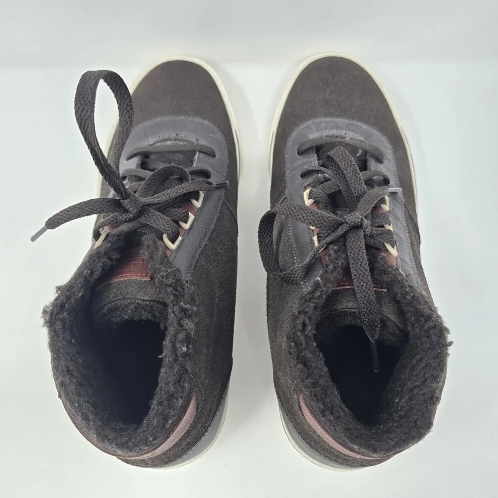 Nike Toki Premium FB Baroque Brown Suede Fur Lined Mid Top Sneakers 10